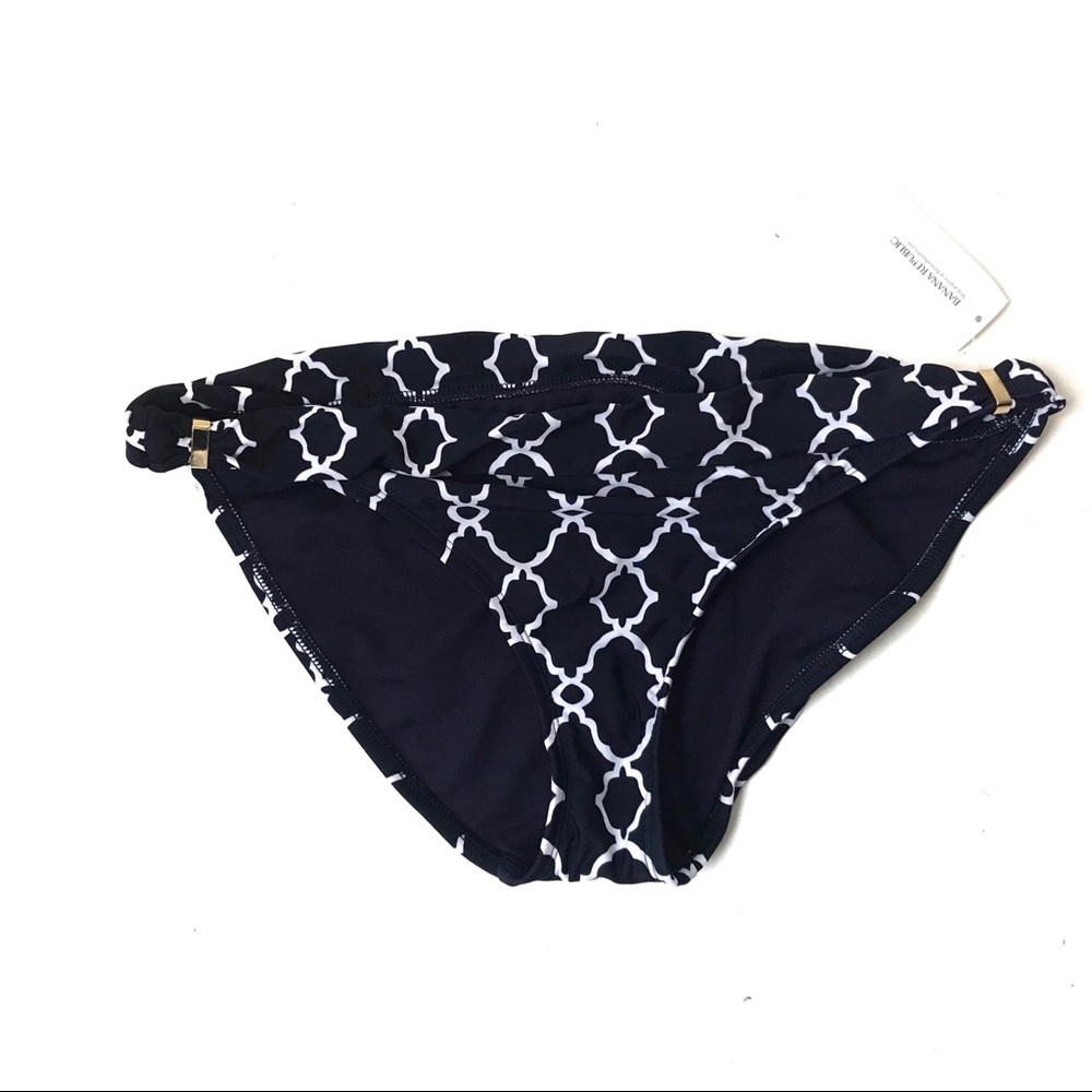 Banana Republic navy & white print bikini bottom L